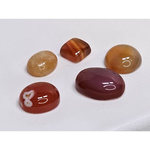 Jewelry - Vintage Natural Cabochon Gems / Gemstone Lot (5)